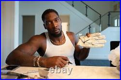 DeMarcus Lawrence Game-Used White Nike Gloves Dallas Cowboys