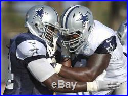DeMarcus Ware Used Helmet Schutt Facemask Dallas Cowboys Practice Photo Matched