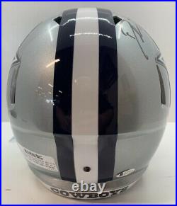Deion Sanders Dallas Cowboys Signed Full Size Speed Helmet Beckett BAS Witnessed