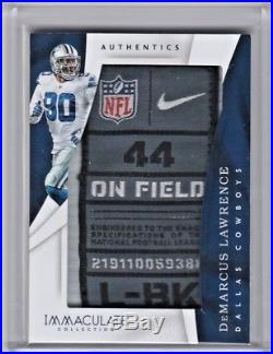 Demarcus Lawrence 2017 Immaculate Collection AUTHENTICS TAG PATCH SP 3/3 Cowboys