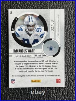 Demarcus Ware 2011 De Hl Game Used Prime Cowboys Helmet Jersey Patch #d /50