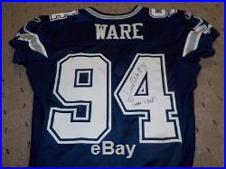 Demarcus Ware Dallas Cowboys Game Worn Game Used Jersey Signed Steiner and Prova