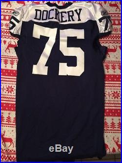 Derrick Dockery Game Used Game Worn Jersey Dallas Cowboys Number 75 And pants