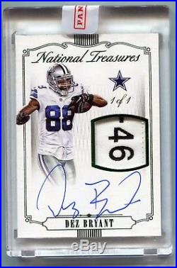 Dez Bryant 2015 National Treasures Game Used TAG Auto Cowboys 1/1 SEALED