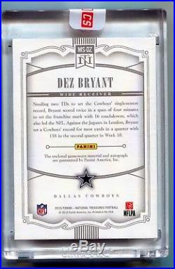 Dez Bryant 2015 National Treasures Game Used TAG Auto Cowboys 1/1 SEALED