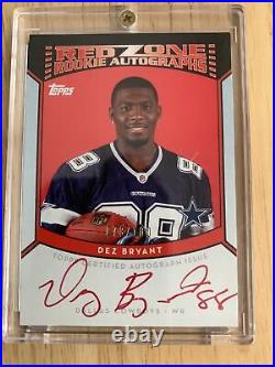 Dez Bryant auto red ink 2010 Topps Redzone 73/100 Dallas Cowboys NFL Rookie RC