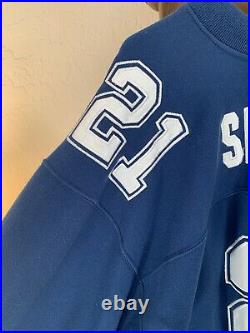 Dieon Sanders Dallas Cowboys Starter Number Name Plate Sweat Jersey Sz 52