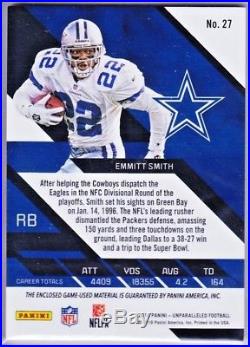 EMMITT SMITH 2016 Unparalleled GAME-USED Nike Swoosh Logo Patch True 1/1 COWBOYS