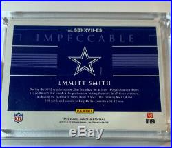 EMMITT SMITH 2019 Impeccable Super Bowl Logo 1 Troy Oz. Silver BAR # /20 Cowboys