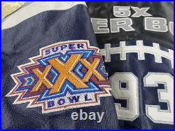 ES 230 Dallas Cowboys 5 Time Super Bowl Leather NFL Football Jacket LARGE