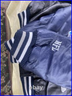 ES 230 Dallas Cowboys 5 Time Super Bowl Leather NFL Football Jacket LARGE
