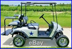 EZGO Custom Dallas Cowboys 4 Passenger Seat Golf Cart Car 36V TXT