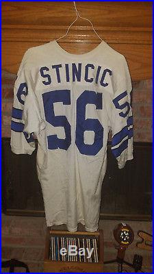 Early 1970's Tom Stincic Game Worn Game Used Dallas Cowboys Jersey with Letter