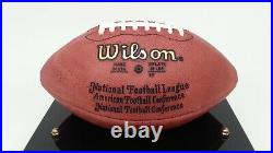 Emmit Smith Dallas Cowboys Autographed Wilson Football Case COA Field Of Dreams