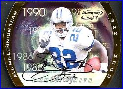 Emmitt Smith 2000 Quantum Leaf All-millenium Team Cowboys Auto Autograph /100
