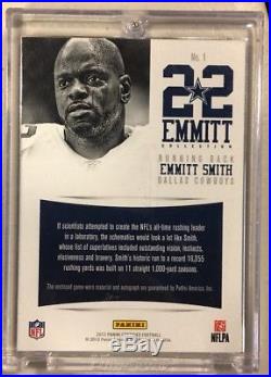 Emmitt Smith 2013 Panini certified Cowboys game-worn patch auto autograph 2/5