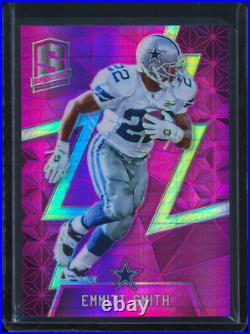 Emmitt Smith 2016 Spectra Neon Pink Prizm #44 Serial #'d /10 Dallas Cowboys