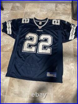 Emmitt Smith #22 Dallas Cowboys Jersey Size 50 Dark Blue Excellent Condition