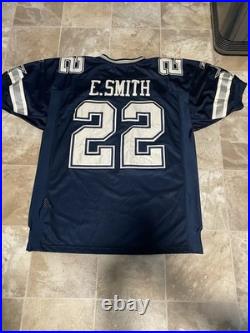 Emmitt Smith #22 Dallas Cowboys Jersey Size 50 Dark Blue Excellent Condition