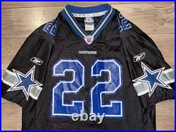 Emmitt Smith #22 Dallas Cowboys NFL Black Reebok Jersey Youth XL 18-20