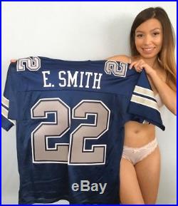 Emmitt Smith Dallas Cowboys 1990 ROOKIE authentic Russell blue stitched jersey