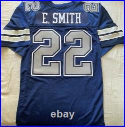 Emmitt Smith Dallas Cowboys 1992 authentic Russell navy blue game model jersey