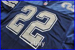 Emmitt Smith Dallas Cowboys Authentic Russell Jersey Men NFL Navy Blue 44 L