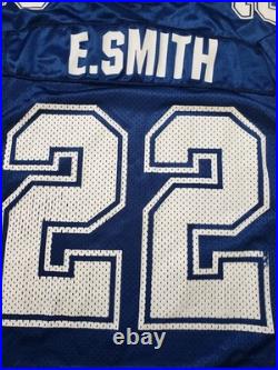 Emmitt Smith Jersey 1994 VTG Rare Dallas Cowboys Blue Large 46 Pro Line Wilson