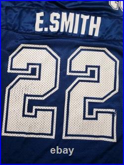 Emmitt Smith Jersey 1994 VTG Rare Dallas Cowboys Blue Large 46 Pro Line Wilson