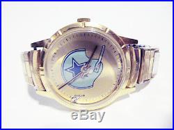 Extremely Rare Swiss made Lafayette watch co. 1971 NFL Dallas Cowboys Watch