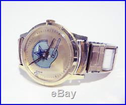 Extremely Rare Swiss made Lafayette watch co. 1971 NFL Dallas Cowboys Watch