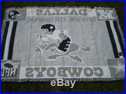 Extremely rare Dallas Cowboys (Super Bowl 27) throw blanket (awe cond) 68/45