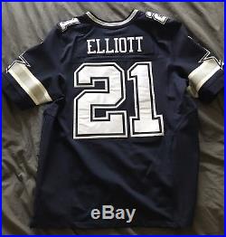 Ezekiel Elliott Dallas Cowboys Away Navy Nike on Field Elite Jersey Authentic 48