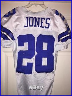 Felix Jones Dallas Cowboys Game Used Worn Jersey 2009 Major Repairs Demolished