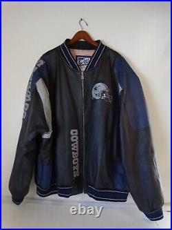 G-III Carl Banks NFL Dallas Cowboys Leather Jacket Mens Full Zip Size 4XL