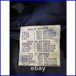 G-III Dallas Cowboys NFL Varsity Leather Jacket Mens L Full Zip Embroidered Logo
