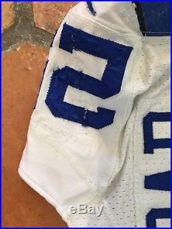 Game Worn Used Dallas Cowboys Lance Dunbar Jersey Tons Of Repairs