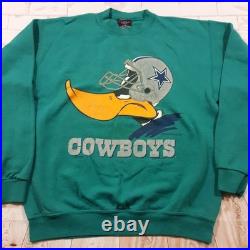 Garment Graphics Dallas Cowboys Daffy Duck Sweatshirt Size Large Rare Made USA