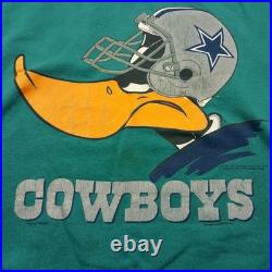 Garment Graphics Dallas Cowboys Daffy Duck Sweatshirt Size Large Rare Made USA