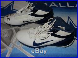 Jason Witten Game Used / Practice Worn Used Autographed Dallas Cowboys Cleats