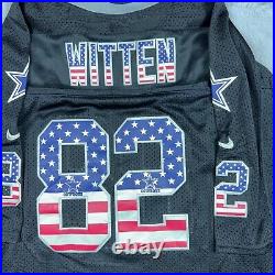 Jason Witten Jersey Mens 52 Black American Flag Dallas Cowboys Nike Stitched