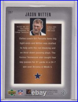 Jason Witten Rookie 009/100 Dallas Cowboys 2003 Upper Deck Finite Level 3 #287