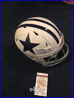 Jason Witten Signed Dallas Cowboys Game Used Helmet Jsa Witness