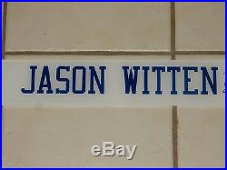 Jason Witten Used Autographed Stadium Locker Room Nameplate Dallas Cowboys COA