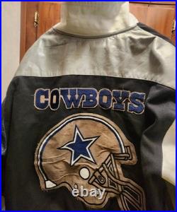 Jeff Hamilton Dallas Cowboys Vintage Jacket M NFL Leather/denim