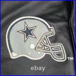 Jeff Hamilton Leather 1996 Super Bowl XXX Cowboys vs Steelers Jacket Large
