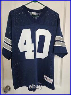 Jersey M Dallas Cowboys #40 Bill Bates vintage logo 7 vintage rare Made In USA