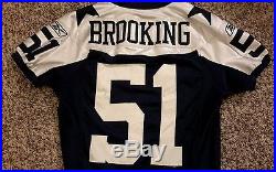 Keith Brooking Game Used Dallas Cowboys Throwback Helmet And Jersey! LOA