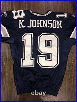 Keyshawn Johnson Dallas Cowboys Game Used Worn Jersey Reebok Prova Jets Bucs