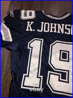 Keyshawn Johnson Dallas Cowboys Game Used Worn Jersey Reebok Prova Jets Bucs